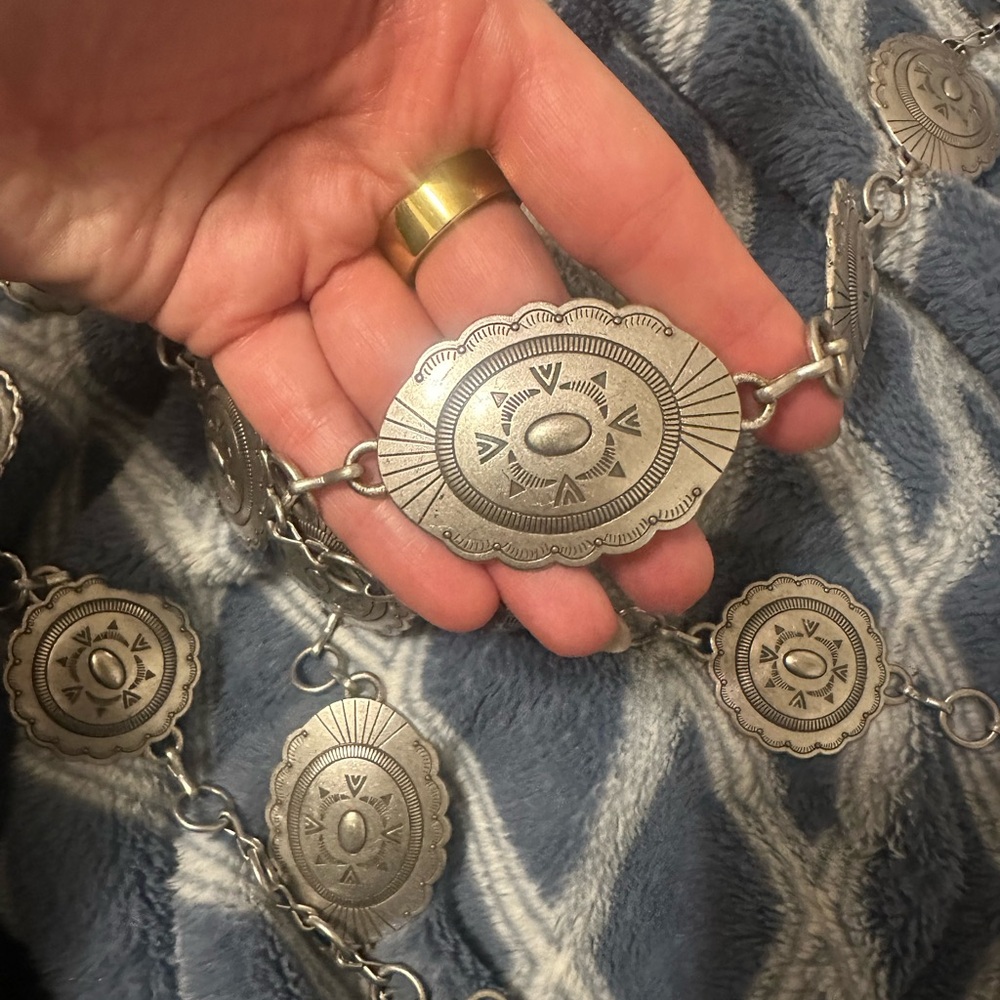 Silver Concho Belt - Picture 2 of 3